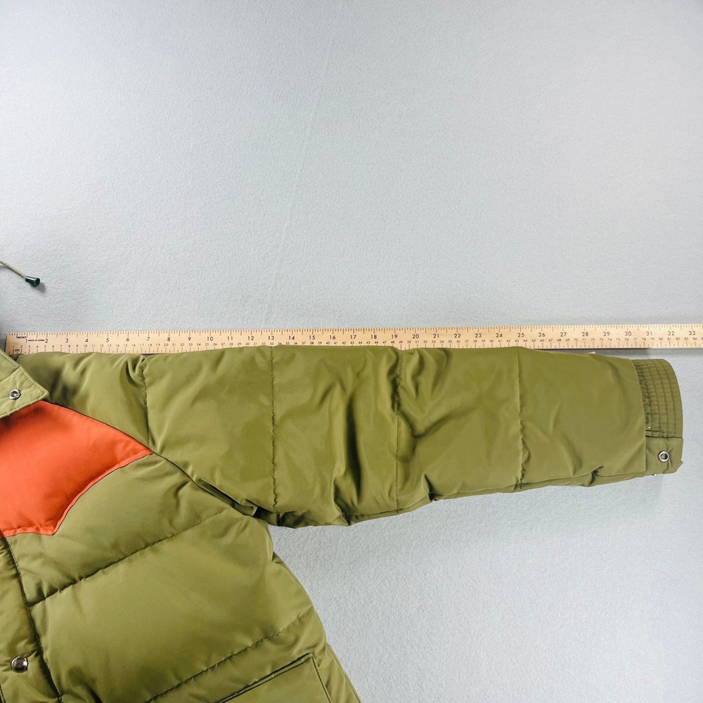 Camel Down Puffer Jacket Men L Green Orange Vintage Gorpcore - Picture 13 of 13